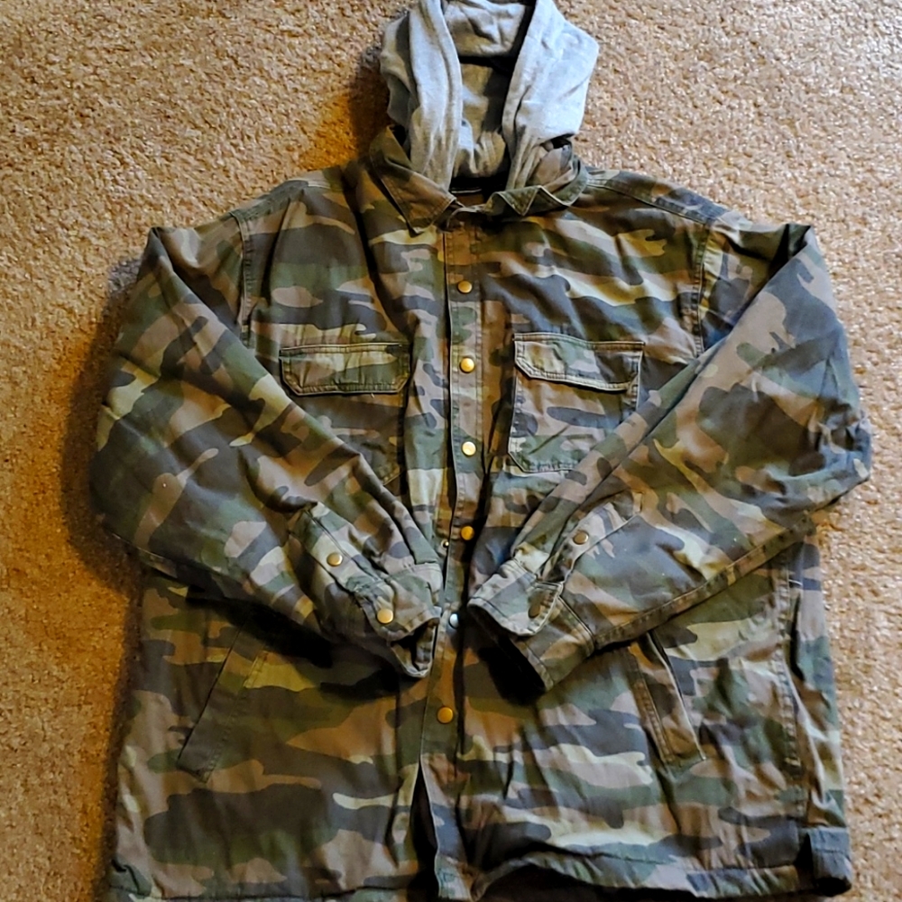 XL Faded Glory Lightweight Coat w/ Hood
